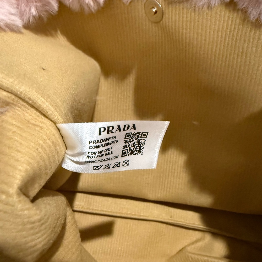 PRADA GWP Faux Fur Tote Bag - Picture 5 of 12